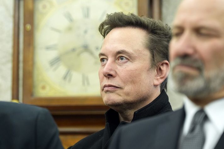 Elon Musk í Hvíta húsin fyrr á árinu.