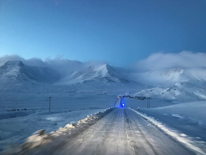 Sexhjól og fjallabjörgunarbíll SHS voru send á staðinn.