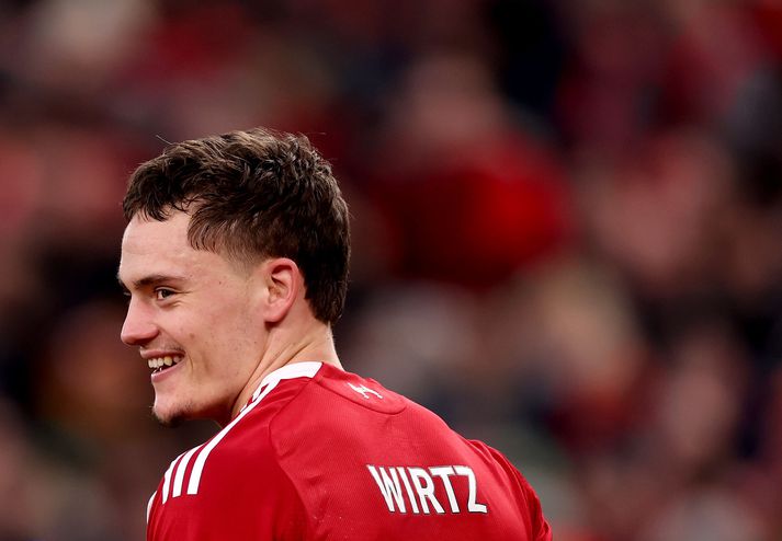 Florian Wirtz skoraði sitt fyrsta mark fyrir Liverpool um helgina.