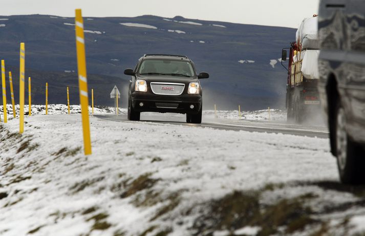 Norðan og norðaustanátt spáð á landinu í dag.