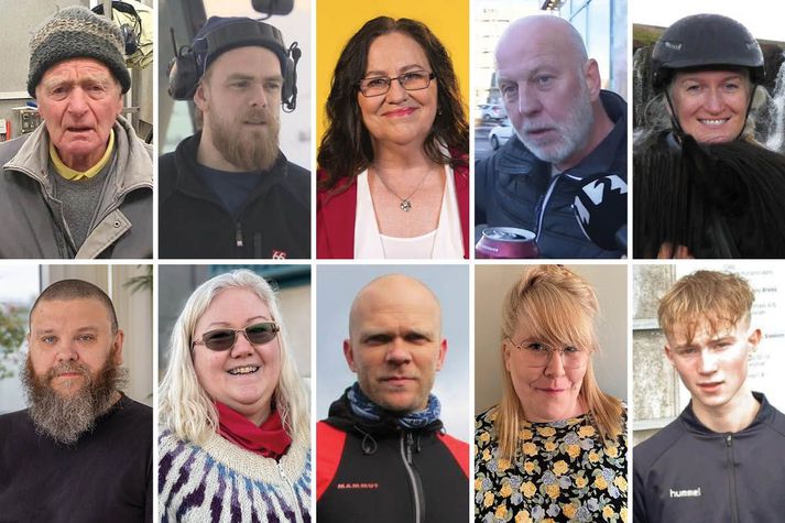 Efri röð frá vinstri: Guðni, Hreinn, Inga, Vilhjálmur og Steinunn. Neðri röð frá vinstri: Haraldur, Birgit, Þórarinn, Hrefna og Arnór Ingi.