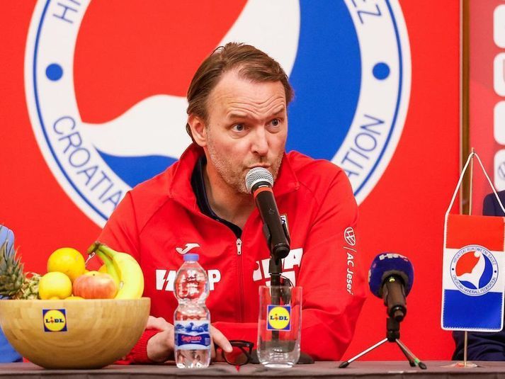 Dagur Sigurðsson var kynntur til leiks á blaðamannafundi í Zagreb í gær, sem nýr landsliðsþjálfari Króatíu.