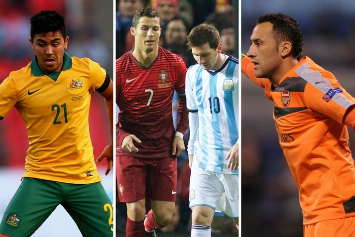 Massimo Luongo, Ronaldo, Messi og David Ospina.