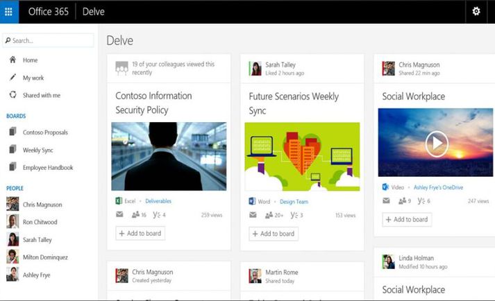Delve er hugbúnaður hjá Microsoft 365 sem er ekki lengur hluti af framboði fyrirtækisins.