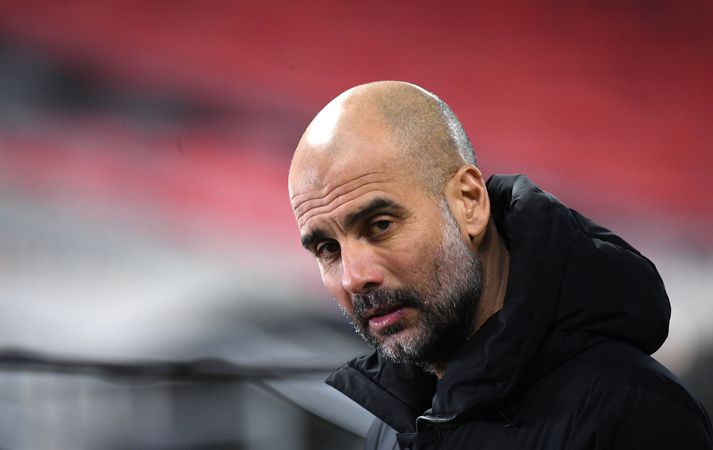 Pep segir ekki miklar líkur á því að Manchester City splæsi í framherja í sumar.