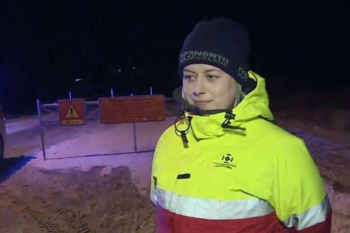 Sigurbjörg Metta var ein þeirra sem aðstoðuðu fjölda ökumanna í gærkvöldi og í nótt.