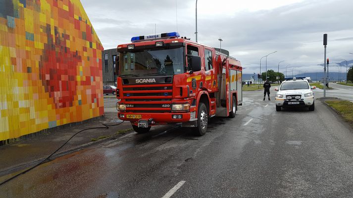 Slökkvilið Akureyrar að störfum. Mynd úr safni.