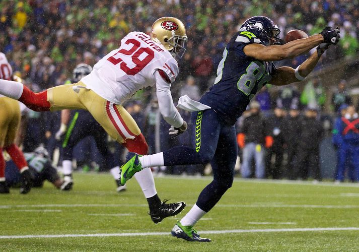 Úr leik Seattle og Niners í nótt.