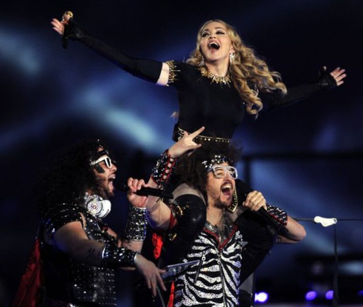 Madonna á Superbowl-leiknum á sunndaginn.