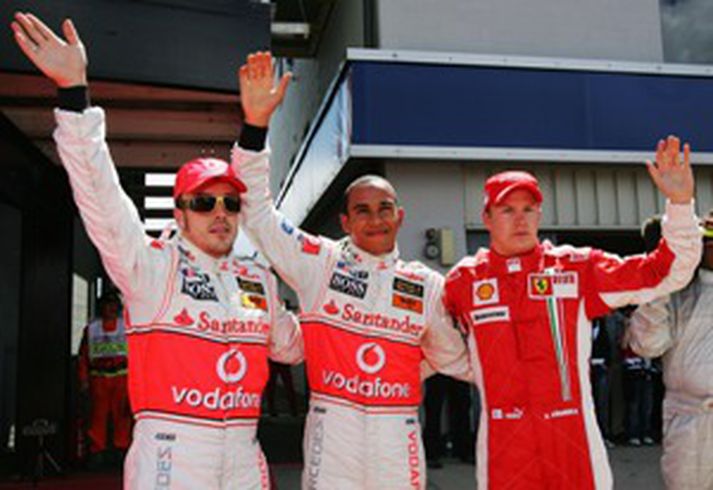 Alonso, Hamilton og Raikkönen voru í sérflokki í dag
