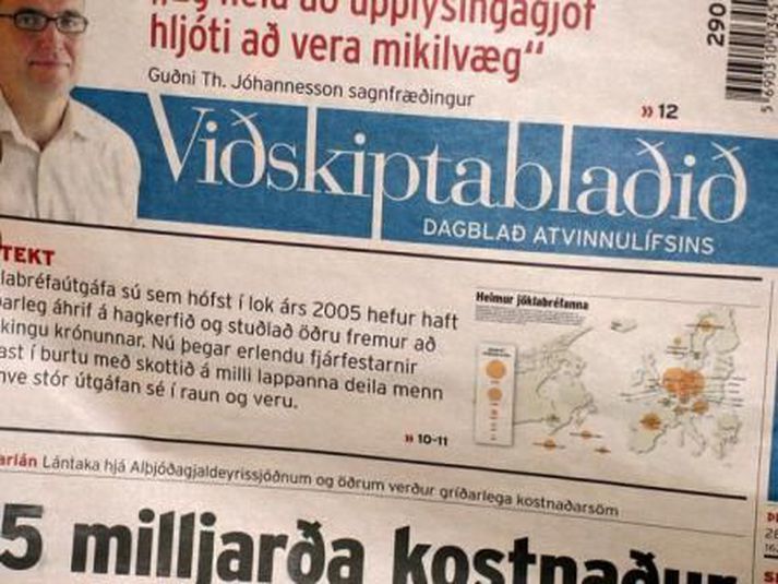 Viðskiptablaðið mun framvegis koma út vikulega.