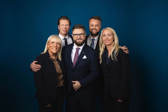 Efstu fimm frambjóðendur Miðflokksins í Kópavogi.