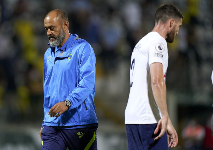 Nuno Espirito Santo, þjálfari Tottenham, segist ekki sjá eftir liðsvalinu fyrir leikinn í kvöld.