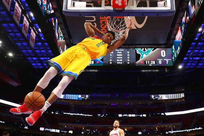 Giannis Antetokounmpo hefur verið magnaður á þessu tímabili.