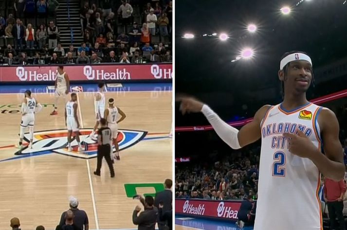 Shai Gilgeous-Alexander fannst búningar Oklahoma City Thunder og Memphis Grizzlies vera full líkir.