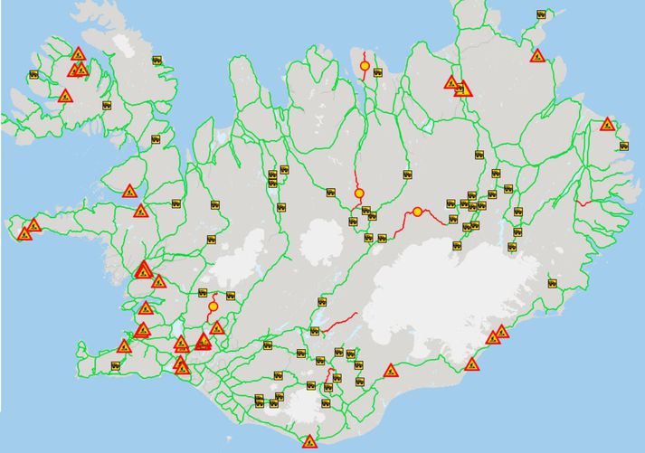 Færðin á öllu landinu.