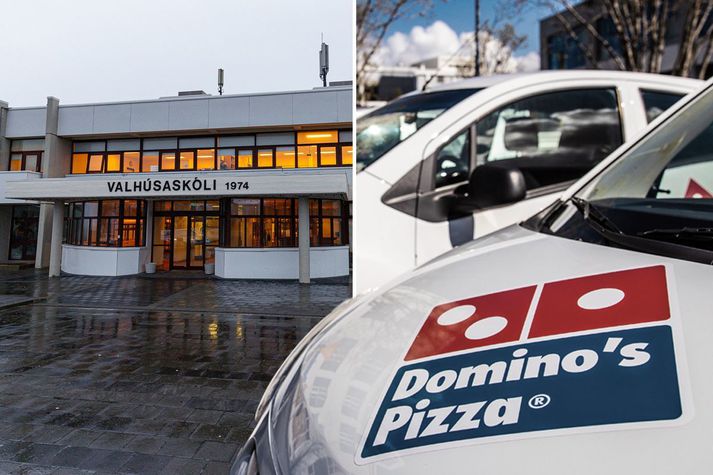 Telja verður líklegt að sendlar á vegum Domino's séu meðal þeirra sem komið hafa í Valhúsaskóla.