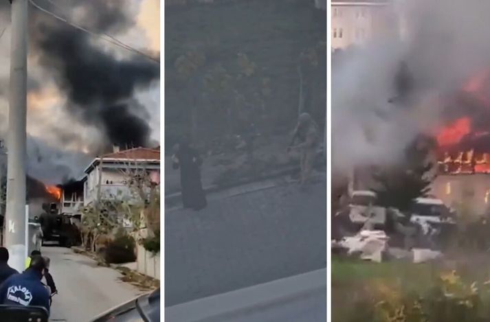 Myndefni frá Tyrklandi bendir til þess að átökin hafi verið nokkuð umfangsmikil.