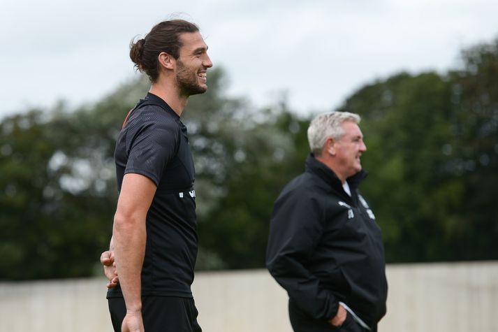 Carroll og Steve Bruce í stuði.