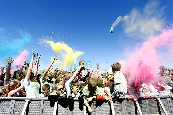 Rúmlega tíu þúsund manns tóku þátt í The Color Run í sumar.