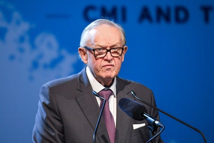 Martti Ahtisaari á ráðstefnu í Helsinki árið 2017.