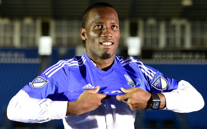 Drogba þegar hann gekk í raðir Montreal.