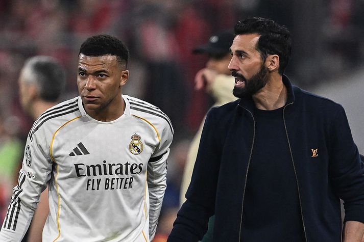 Kylian Mbappé og Álvaro Arbeloa munu líklega ekki halda áfram að starfa saman á næstu leiktíð.