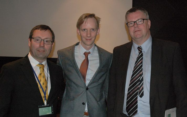 Þorsteinn Gunnarsson, stjórnarmaður Coori, Dr. Arnar Jensson, stofnandi Coori og Hannes Heimisson, sendiherra Íslands í Japan.