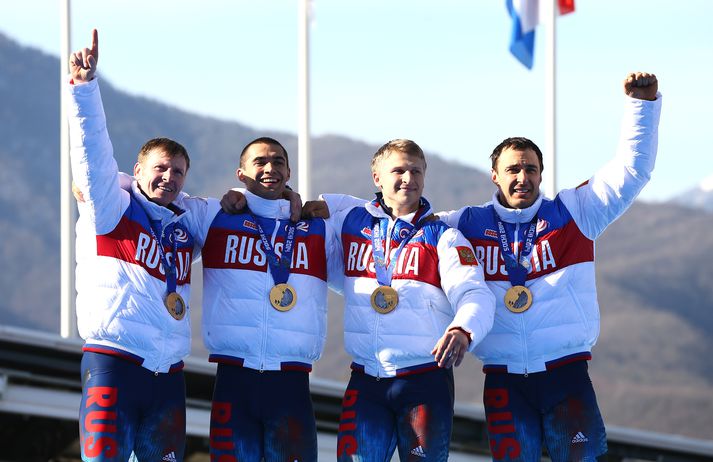 Rússneska bobsleðaliðið í fjórmenningi fékk síðasta gull heimamanna.