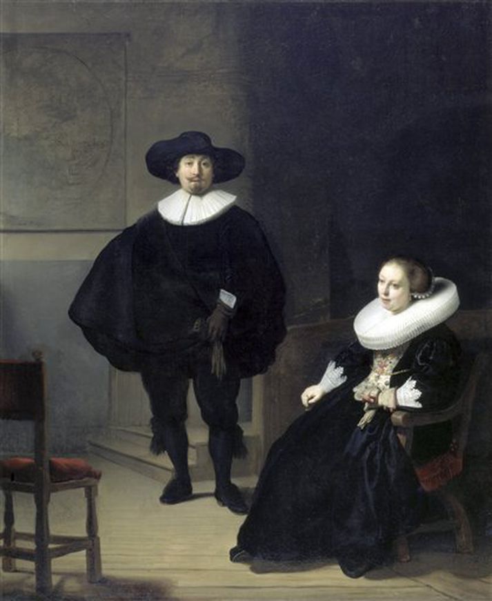 Meðal stolnu verkanna var Hefðarmaður og kona í svörtu, eftir Rembrandt.
