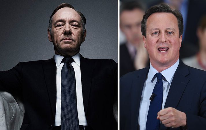 Kevin Spacey, sem Frank Underwood, og David Cameron.