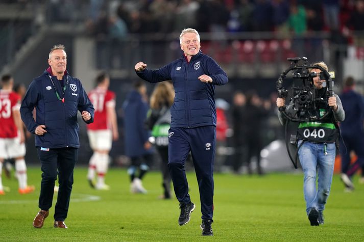 David Moyes fagnaði í leikslok.