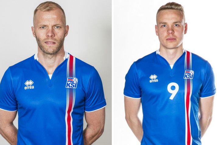 Eiður Smári Guðjohnen og Kolbeinn Sigþórsson.