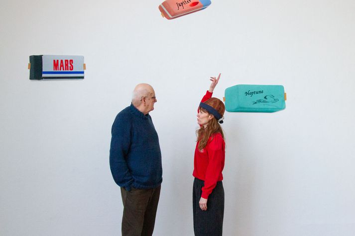 Kristín Karólína Helgadóttir og Sigurður Guðmundsson voru að opna sýninguna Blint stefnumót. 