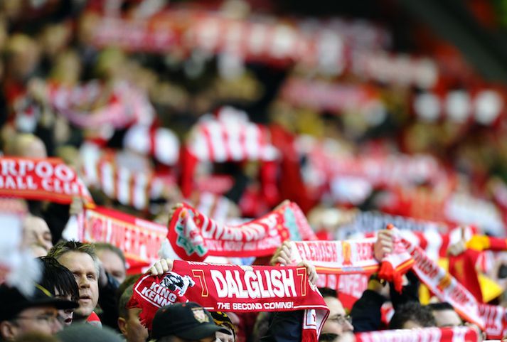 Dalglish var hylltur á Anfield í dag.