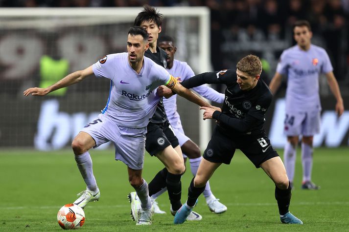 Barcelona og Frankfurt gerði 1-1 jafntefli í kvöld.