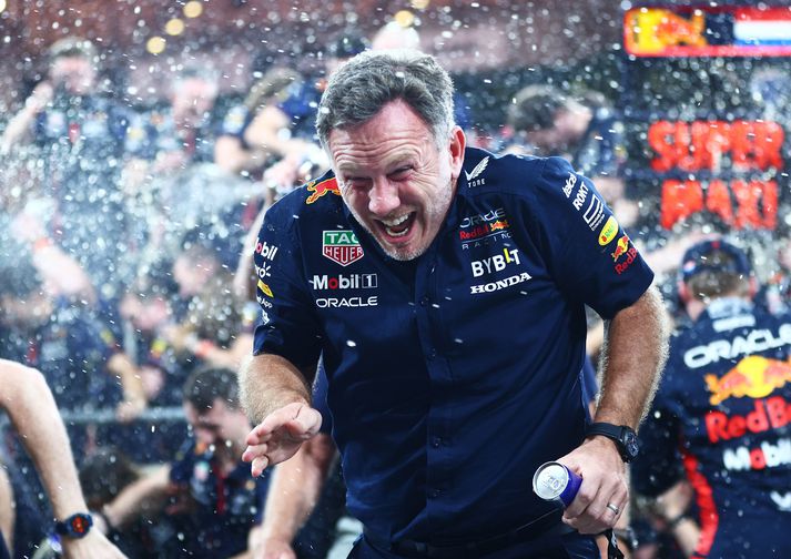 Christian Horner hefur fagnað ófáum sigrum sem liðsstjóri Red Bull en gæti nú verið vísað úr starfi