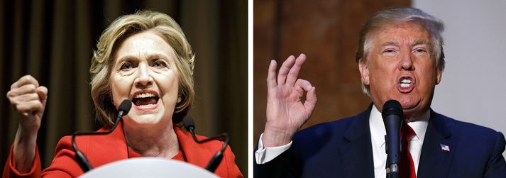 Clinton og Trump.