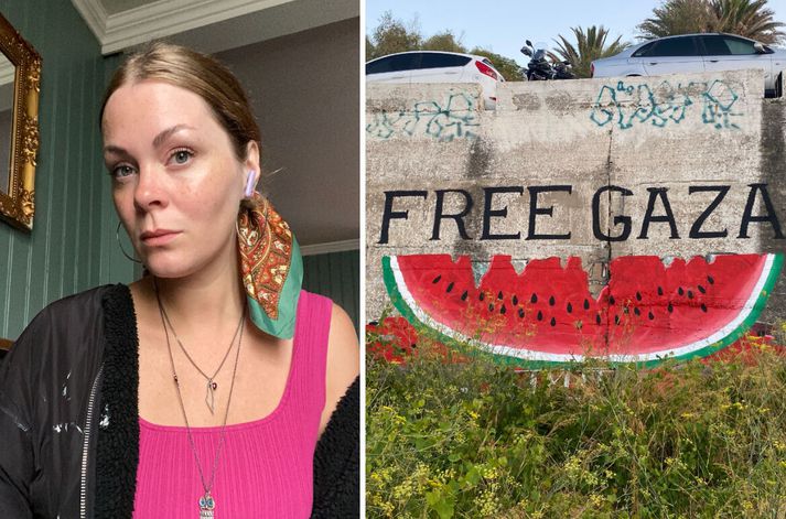 Julia Mai segist finna til mikillar ábyrgðar að nýta list sína til þess að vekja athygli á stöðunni á Gasa og í Palestínu. 