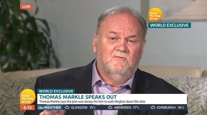 Thomas Markle veitti Good Morning Britain fyrsta einkaviðtalið eftir brúðkaup Meghan og Harry.