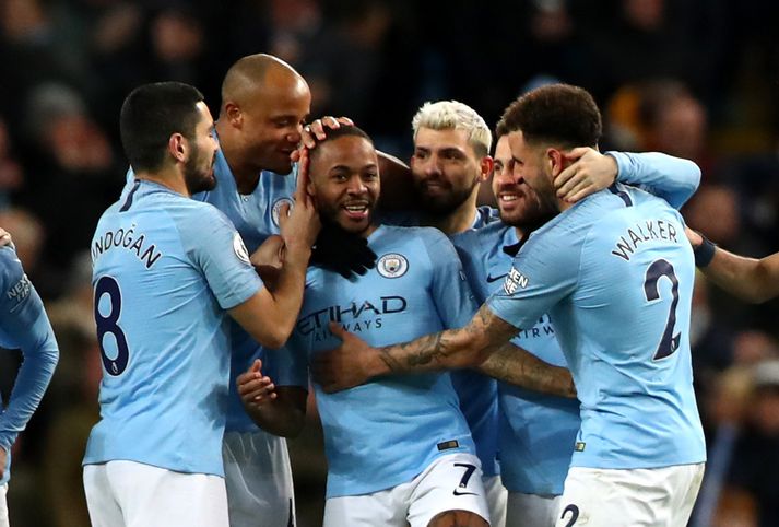 Sterling var maður dagsins hjá Manchester City.