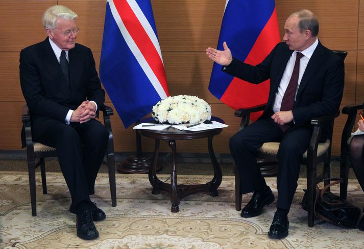 Ólafur Ragnar Grímsson og Vladimir Putin árið 2013.