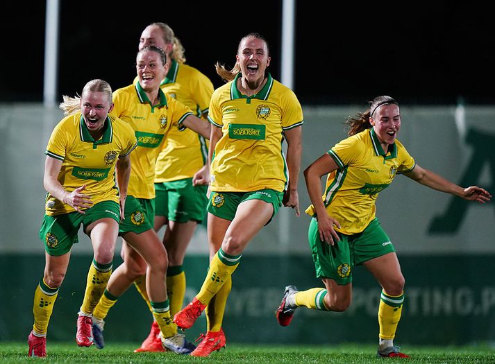 Guðrún Arnardóttir gat fagnað vel í dag.