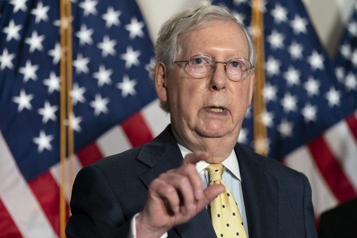 Mitch McConnell, forseti öldungadeildar Bandaríkjaþings, var ekki eini stuðningsmaður Trump sem gaf sig í gær en Biden bárust einnig hamingjuóskir frá forsetum Rússlands, Brasilíu og Mexíkó.