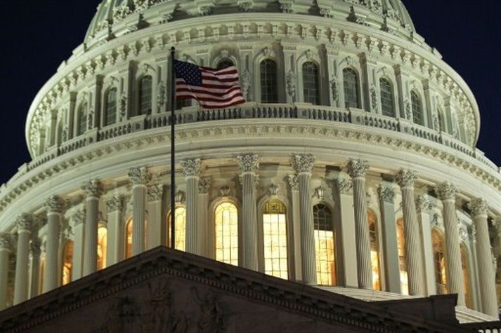 Capitol Hill, þinghús Bandaríkjanna. Mynd/ AFP.