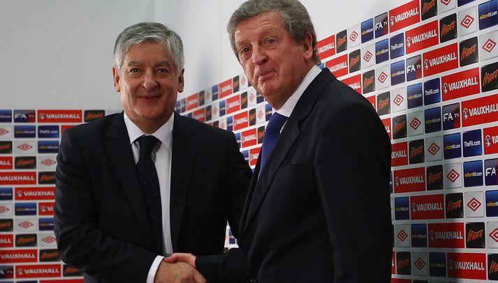 Roy Hodgson á blaðamannafundinum í dag