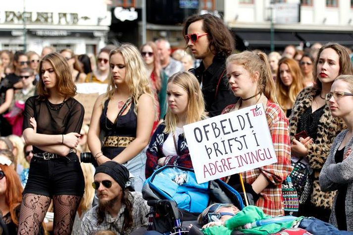 Talið er að um 30 þúsund manns hafi tekið þátt í göngunni á laugardaginn.