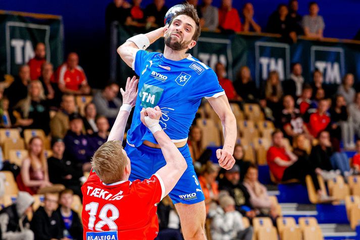 Hergeir Grímsson var atkvæðamikill hjá Stjörnunni í kvöld.