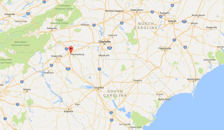 Atvikið átti sér stað í Spartanburg í norðurhluta Suður-Karólínufylkis.