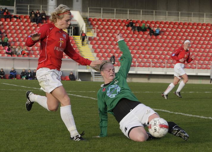 Rakel Logadóttir í leik gegn Breiðabliki.